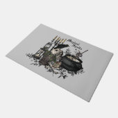 Moderne  Halloween schedel Deurmat (Schuin)