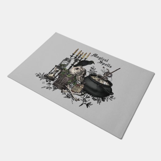 Moderne Halloween schedel Deurmat (Schuin)