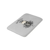 Moderne  halloween schedel en kroon badmat (Gekanteld)