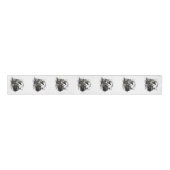 Moderne  Halloween schedel Grosgrain Lint (Voorkant)