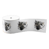 Moderne  Halloween schedel Grosgrain Lint (Spoel)