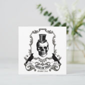 Moderne  halloween schedel kaart (Staand voorkant)