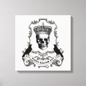 Moderne  Halloween schedel met kroon Canvas Afdruk (Voorkant)