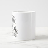 Moderne Halloween schedel met kroon Extra Grote Beker (Voorkant)