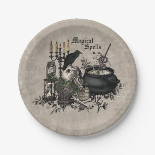 Moderne Halloween schedel Papieren Bordje