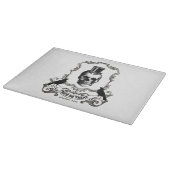 Moderne halloween schedel snijplank (Hoek)