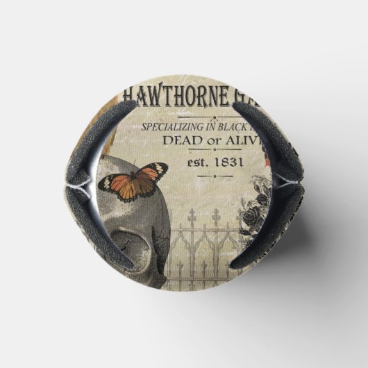 Moderne  halloween-uil en schedel blikjeskoeler (Bodem)