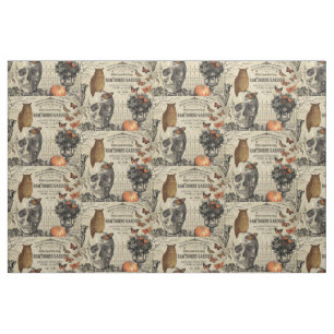 Moderne halloween-uil en schedel stof