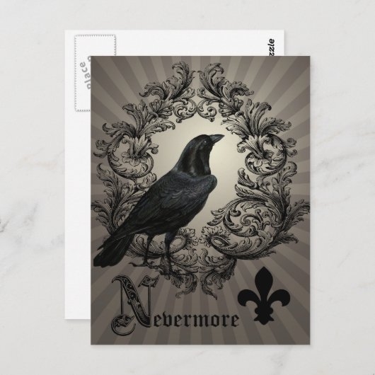 moderne  halogeenkraai briefkaart (Voorkant / Achterkant)