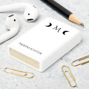 Moderne halve manen witte en zwarte monogram
