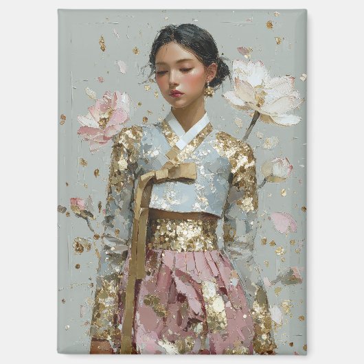 Moderne Hanbok-kunstprint Magneet (Voorkant)