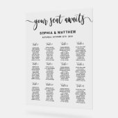 Moderne Hand belettering bruiloft zitplaatsen kaar Acryl Bord (Hoek)