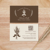 Moderne Hand Draw Tarwe Bakkerij Visitekaartje