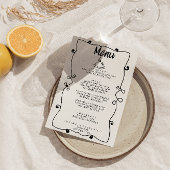 Moderne Hand Geschreven Getrokken Retro Lijst Brui Menu