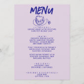 Moderne hand geschreven getrokken retro taart brui menu (Voorkant)