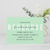 Moderne Hand Lettered repetitie Dinner Invitation Kaart (Staand voorkant)