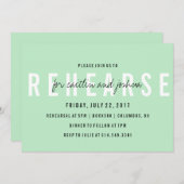 Moderne Hand Lettered repetitie Dinner Invitation Kaart (Voorkant / Achterkant)