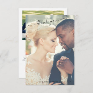 Moderne hand met briefing 2 Foto bruiloft Bedankt