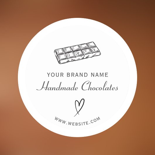 Moderne handgemaakte chocolade script Typo sticker