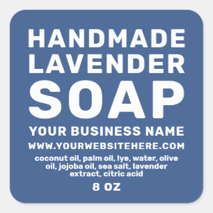 Moderne handgemaakte lavendel Classic Blue Vierkante Sticker