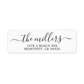 Moderne handgeschreven adreslabel voor Manuscript Etiket (Voorkant)