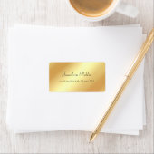 Moderne handgeschreven beheerscriptnaam Gold look Etiket (Insitu)