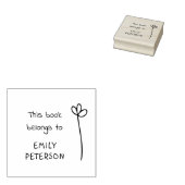 Moderne handgeschreven bibliotheekboek met naam rubberstempel (Gestempeld)