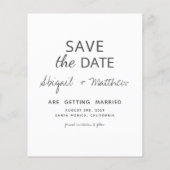 Moderne, handgeschreven foto slaat de uitnodiging flyer (Achterkant)