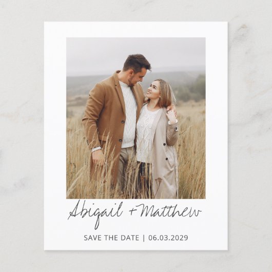 Moderne, handgeschreven foto slaat de uitnodiging flyer (Voorkant)