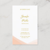 Moderne handgeschreven gouden script trendy Sjablo Visitekaartje (Achterkant)