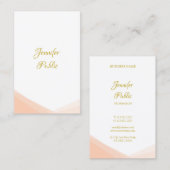 Moderne handgeschreven gouden script trendy Sjablo Visitekaartje (Voorkant / Achterkant)