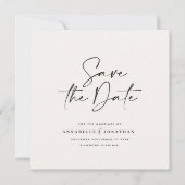 Moderne handgeschreven huwelijksaankondiging typog save the date (Voorkant)