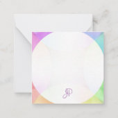 Moderne handgeschreven monogram voor script notitiekaartje (Achterkant)