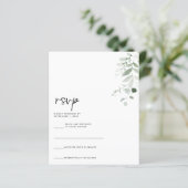 Moderne handgeschreven RSVP-kaart (Staand voorkant)