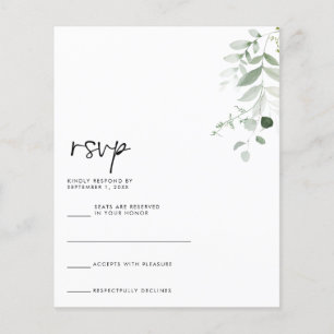 Moderne handgeschreven RSVP-kaart