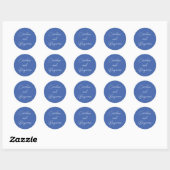 Moderne handgeschreven script huwelijksnaam Frans Ronde Sticker (Vel)