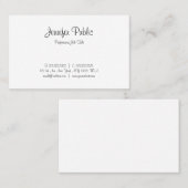 Moderne handgeschreven script minimalistisch visitekaartje (Voorkant / Achterkant)