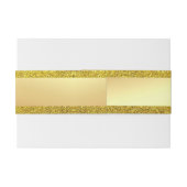 Moderne handgeschreven script tekst goud glitters  uitnodigingen wikkel (Achterkant Voorbeeld)