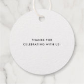 Moderne handgeschreven script | vrijgezellenfeest bedankjes labels (Achterkant)