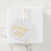 Moderne handgeschreven script | vrijgezellenfeest bedankjes labels (Met doos)