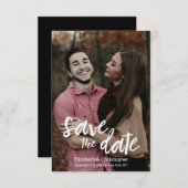 Moderne handgeschreven stijlvol sparen de datumWed (Voorkant / Achterkant)