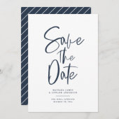 Moderne handgeschreven tekstbruiloft save the date (Voorkant / Achterkant)