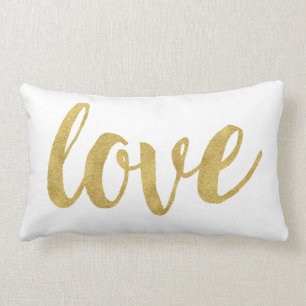 Moderne handmatige Gold Love & XOXO Decorative Kussen