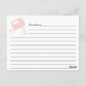 Moderne handmatige roze witte roze kaart (Achterkant)