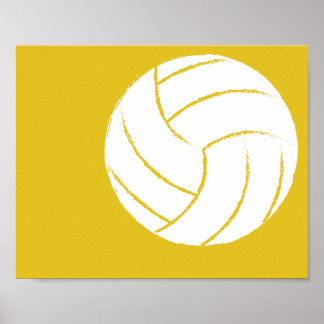 Moderne handmatige volleybalkunst - 1 van 6 poster