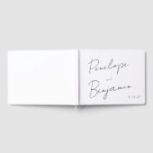 Moderne handschrift Black en White Wedding Gastenboek (Volledig)