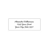 Moderne handschrift Script Name Address DIY Zelfinktende Stempel (Design)
