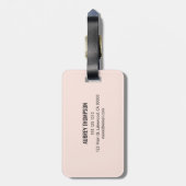 Moderne handschriftherkalligrafie Naam Eenvoudig Bagagelabel (Achterkant verticaal)