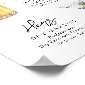 Moderne handtekening Drink Poster avond ervoor (Hoek)