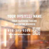 Moderne handtekening minimalistische QR code auto  Raamsticker (Vel 2)